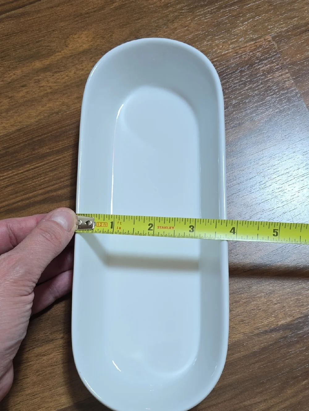 Crate&Barrel Oblong Nesting White Porcelain Serving Dishes